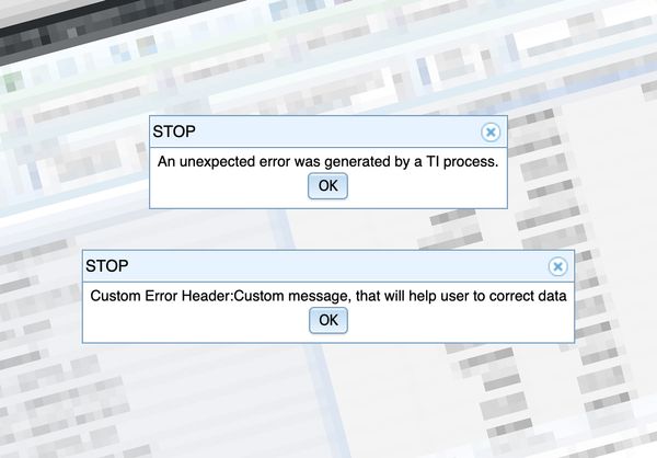 Return custom error message from attached process in Cognos TM1 Application